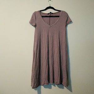 Soft striped lavender dress